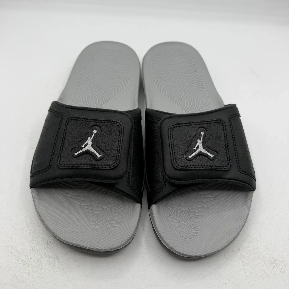 Air Jordan Hydro III Retro Slides Mens 11 Black/Metallic Silver Sandals Slip On